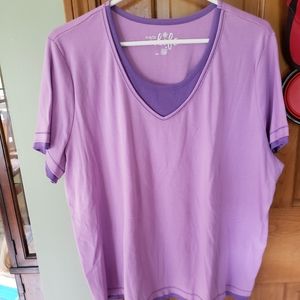 NWOT Lavender V Neck Women's Top Size 2X